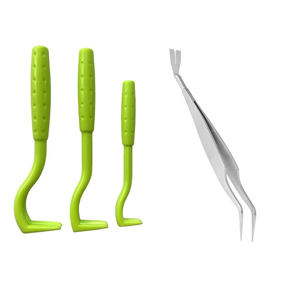 Outil d'élimination des puces, 3 pièces, pince à peigne à crochet, outil d'élimination des puces, fournitures pour animaux de compagnie, cueilleur de tiques