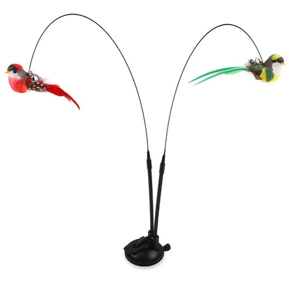 Jouets pour animaux de compagnie, 2 pièces, plumes colorées, oiseau, chaton, chiot, jeu amusant, jouets d'entraînement, jouets d'auto-entretien pour chat, fournitures pour animaux de compagnie